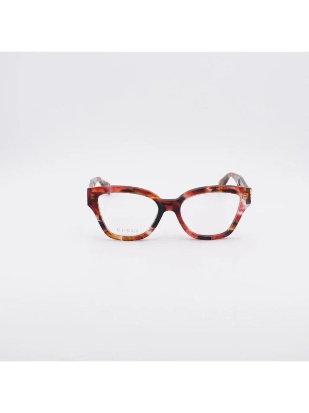 Gucci GG2008O 002 Eyeglasses Red Havana 54mm Cat Eye Frame